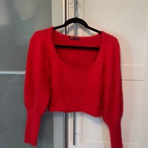 Zara scoop-line sweater